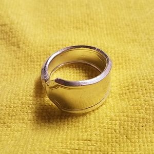 Vintage Silver Plated Spoon Ring